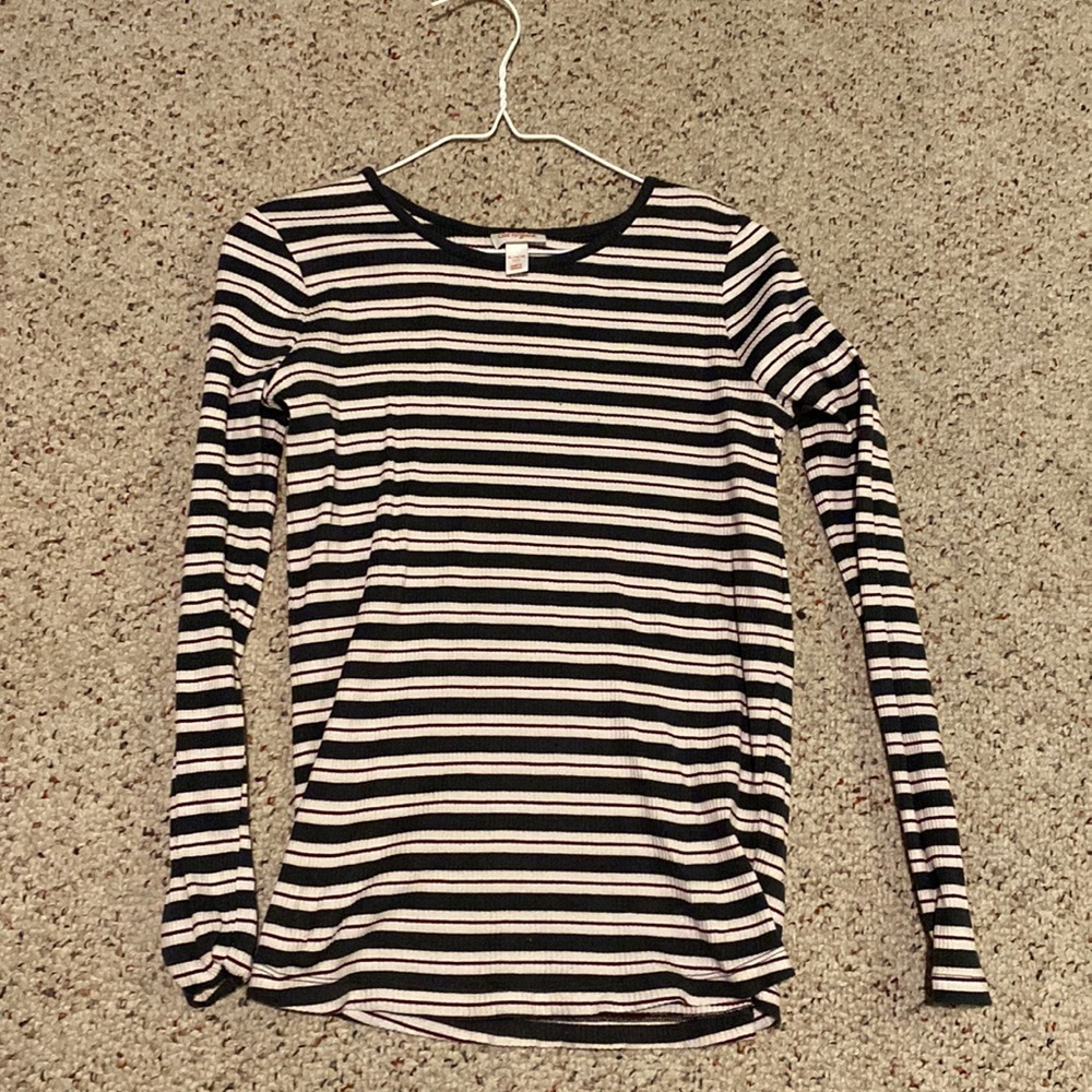 cat and jack, size XL(14/16) grey maroon and white stripes